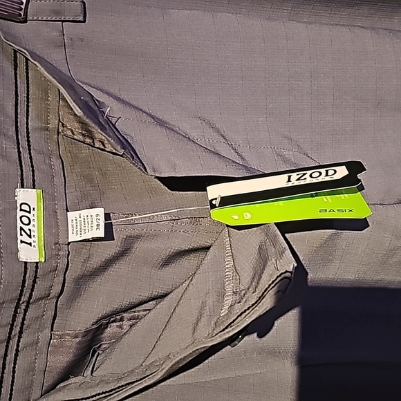 IZOD MEN'S PERFROMX PANTS SIZE 38X29 IN GREY - Picture 3 of 6
